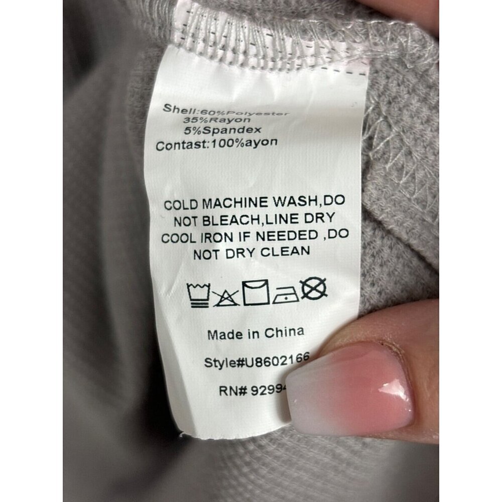 Suzanne Betro Color Block Top Blue Gray Womens Large Bell Sleeves Boho Fall‎ - Picture 6 of 7